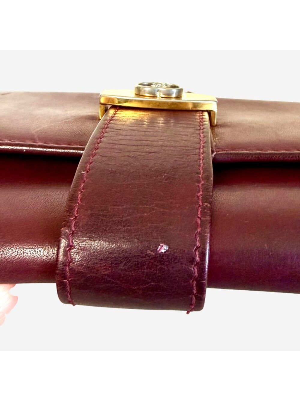 Vintage Gucci Burgundy Leather Continental Wallet Clutch 1970s/80s *read* - Picture 12 of 16